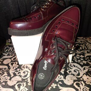 TUK Burgundy Anarchic Creepers Size 11 Psychobilly